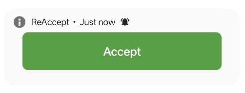 Phone notification showing a Dota match found, with a large Accept action